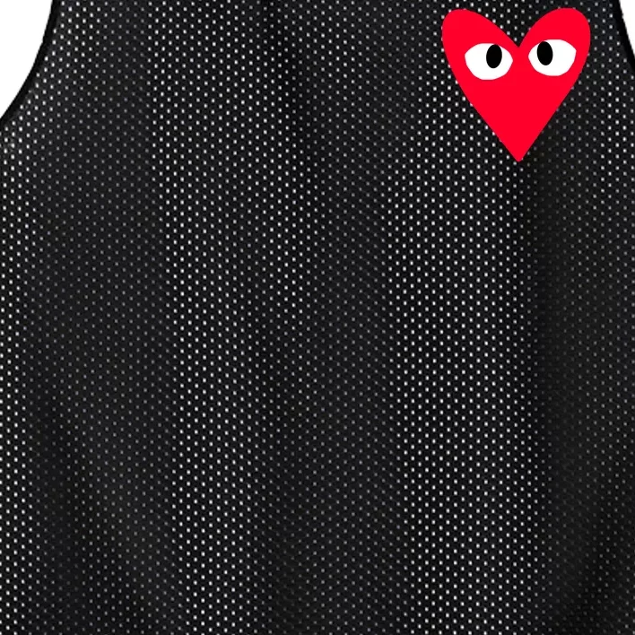 Little Pocket Heart Cute Mesh Reversible Basketball Jersey Tank