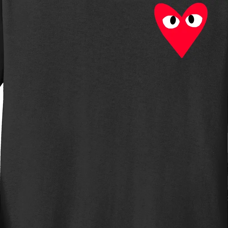 Little Pocket Heart Cute Kids Long Sleeve Shirt