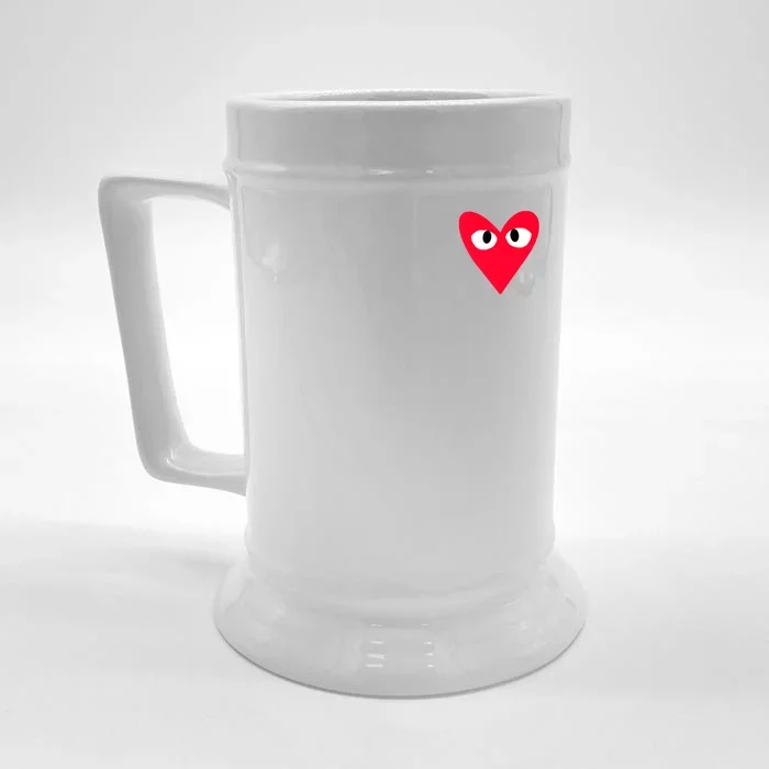 Little Pocket Heart Cute Front & Back Beer Stein