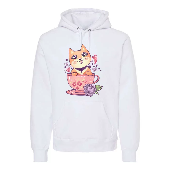 Little Teacup Dog Anime Premium Hoodie