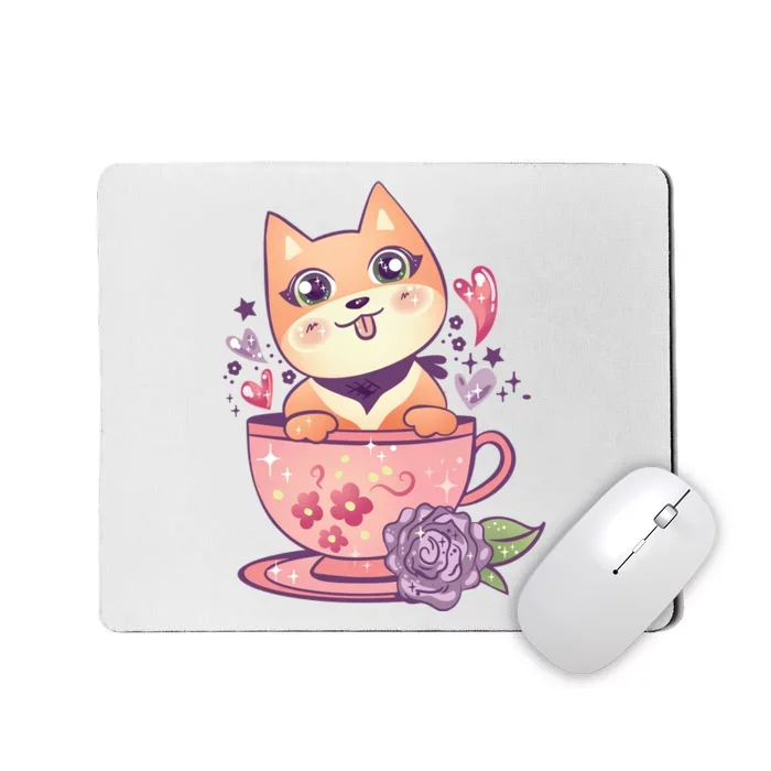 Little Teacup Dog Anime Mousepad