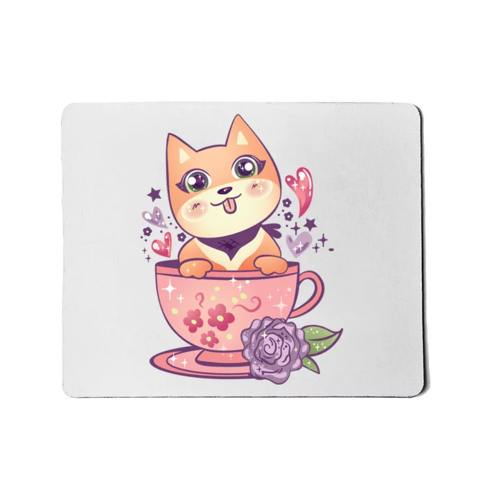 Little Teacup Dog Anime Mousepad