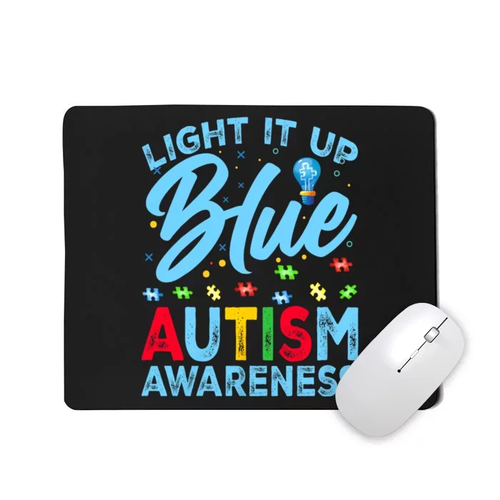 Light It Up Blue Autism Awareness Mousepad