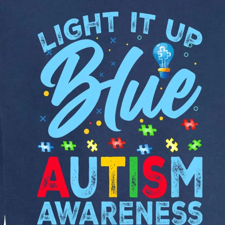 Light It Up Blue Autism Awareness Garment-Dyed Sweatshirt