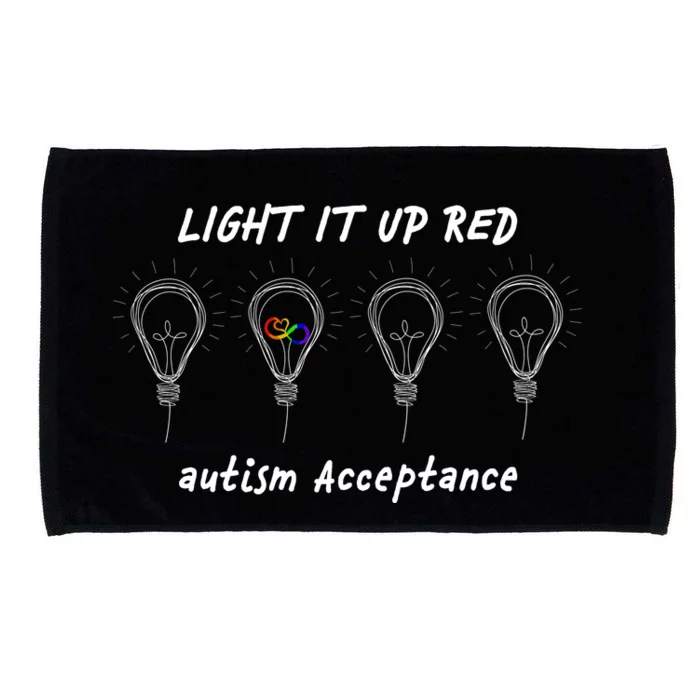 Light It Up Red Autism Acceptance Microfiber Hand Towel