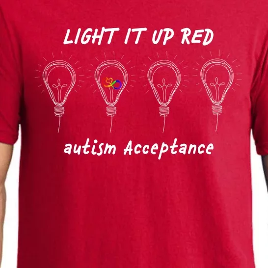 Light It Up Red Autism Acceptance Pajama Set