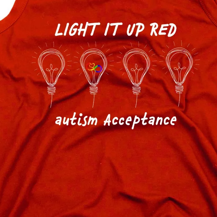 Light It Up Red Autism Acceptance Tank Top