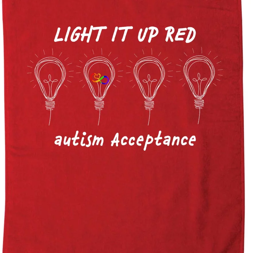 Light It Up Red Autism Acceptance Platinum Collection Golf Towel