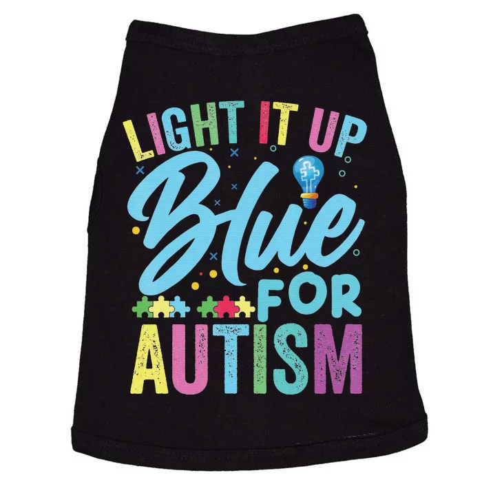 Light It Up Blue Autism Awareness Doggie Tank