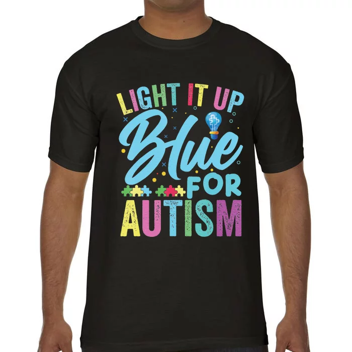 Light It Up Blue Autism Awareness Comfort Colors T-Shirt