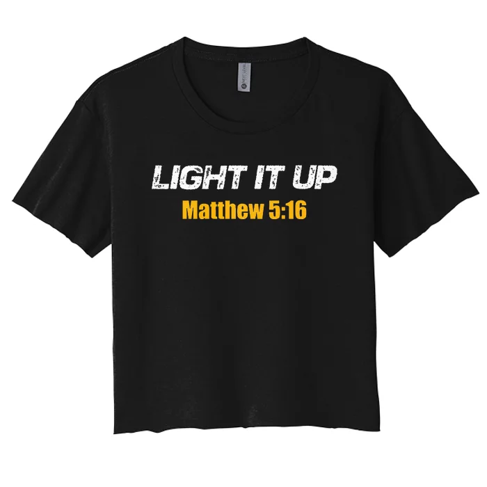 Light It UP Women's Crop Top Tee