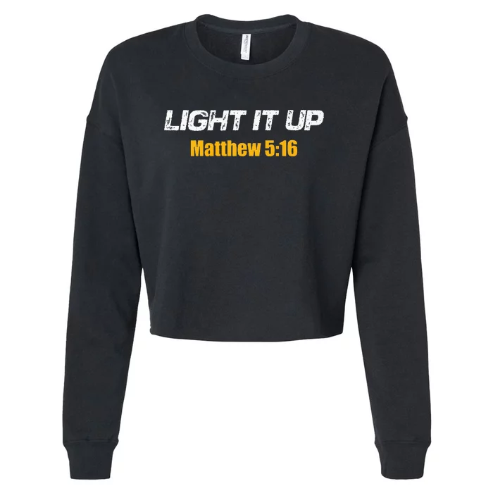 Light It UP Cropped Pullover Crew