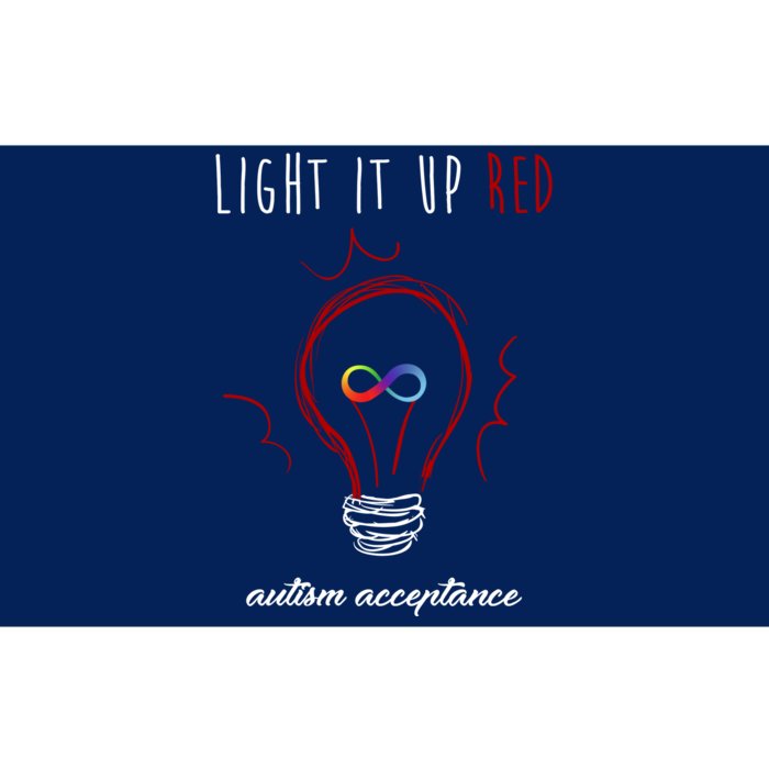 Light It Up Red Autism Acceptance Awareness Bumper Sticker