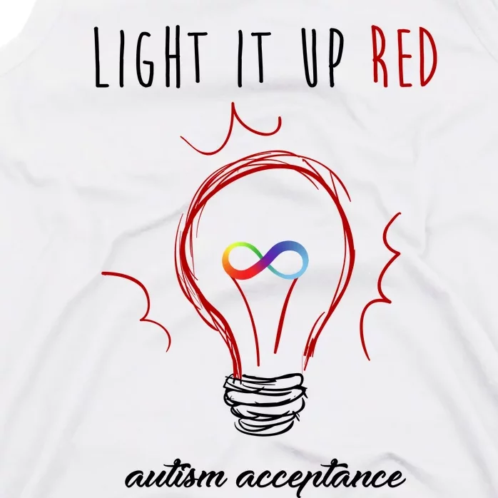 Light It Up Red Autism Acceptance Awareness Tank Top