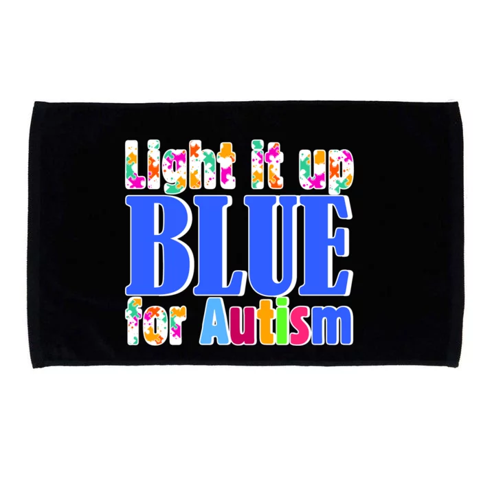 Light It Up Blue For Autism Awareness Month Microfiber Hand Towel