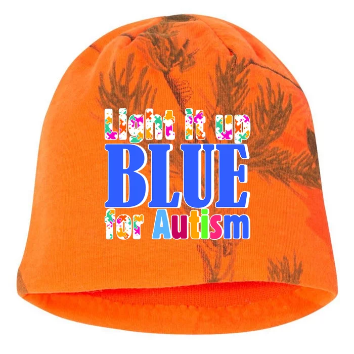 Light It Up Blue For Autism Awareness Month Kati - Camo Knit Beanie