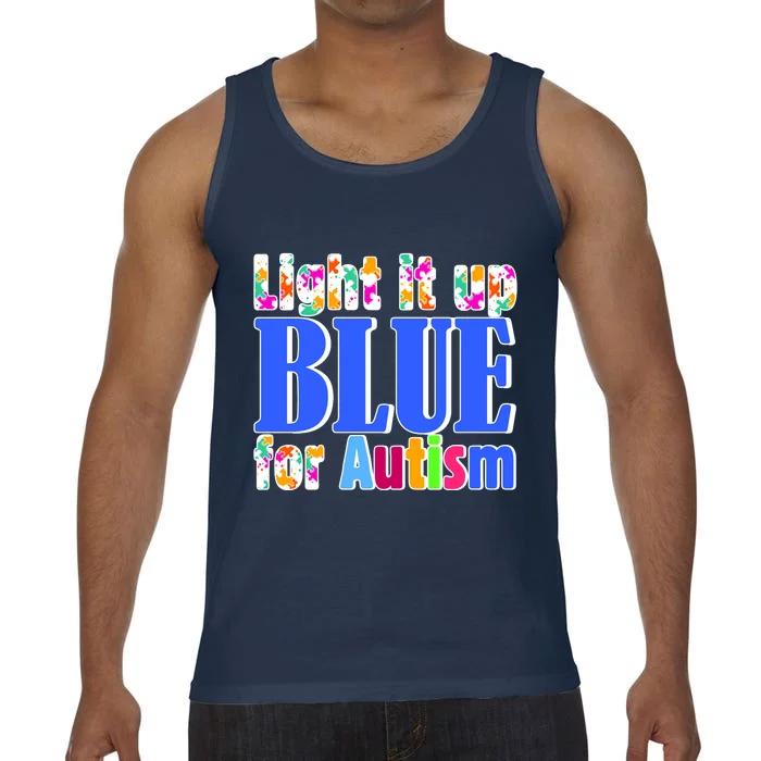 Light It Up Blue For Autism Awareness Month Comfort Colors® Tank Top