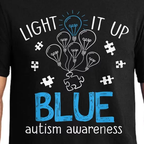 Light It Up Blue For Autism Awareness Month Pajama Set