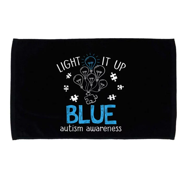 Light It Up Blue For Autism Awareness Month Microfiber Hand Towel