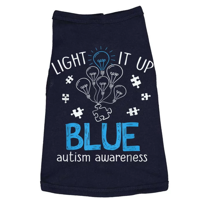 Light It Up Blue For Autism Awareness Month Doggie Tank