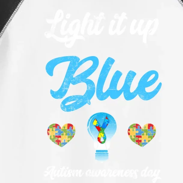 Light It Up Blue Autism Awareness Day Down Syndrome Gift Toddler Fine Jersey T-Shirt