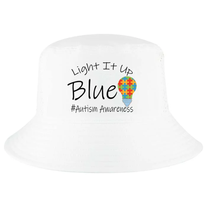 Light It Up Blue Autism Awareness Lamp Puzzle Cool Comfort Performance Bucket Hat