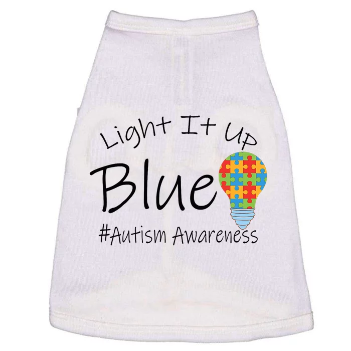 Light It Up Blue Autism Awareness Lamp Puzzle Doggie Tank