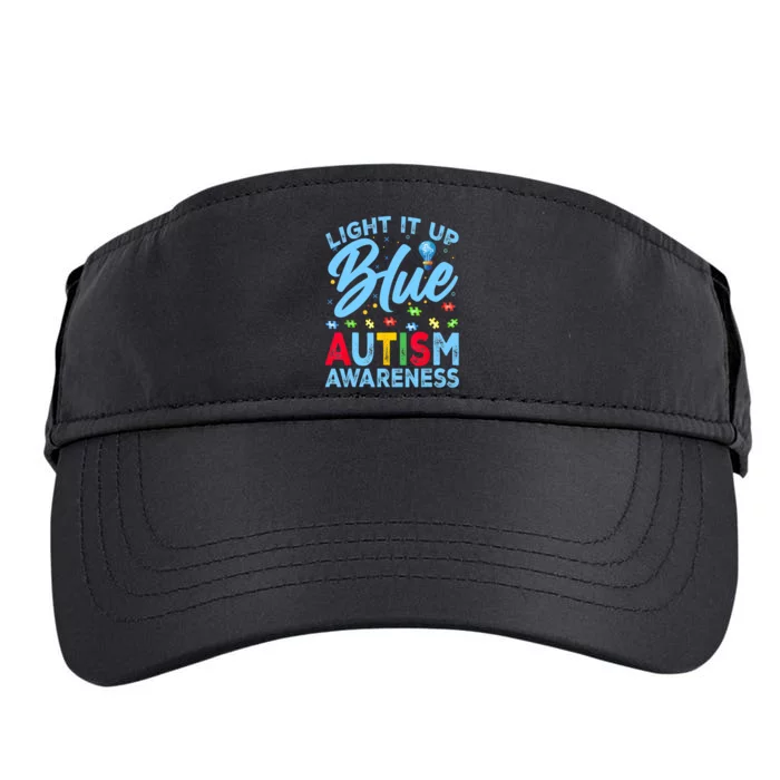 Light It Up Blue Autism Awareness Adult Drive Performance Visor