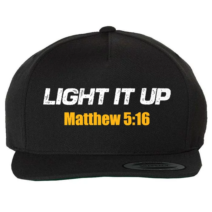 Light It UP Premium Wool Snapback Cap