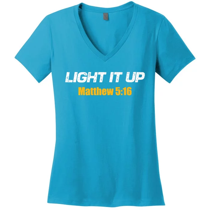 Light It UP Premium Women's V-Neck T-Shirt