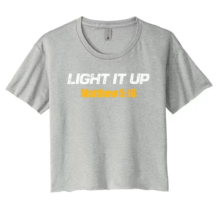 Light It UP Premium Women's Crop Top Tee