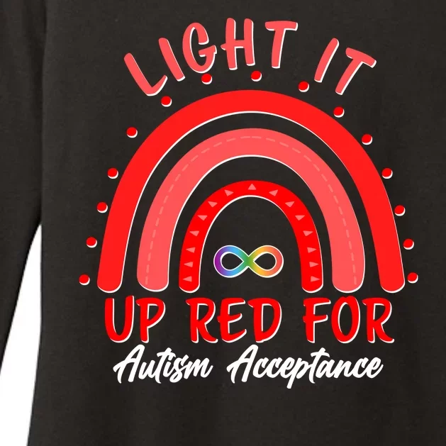 Light It Up Red For Autism Acceptance Red Rainbow Womens CVC Long Sleeve Shirt