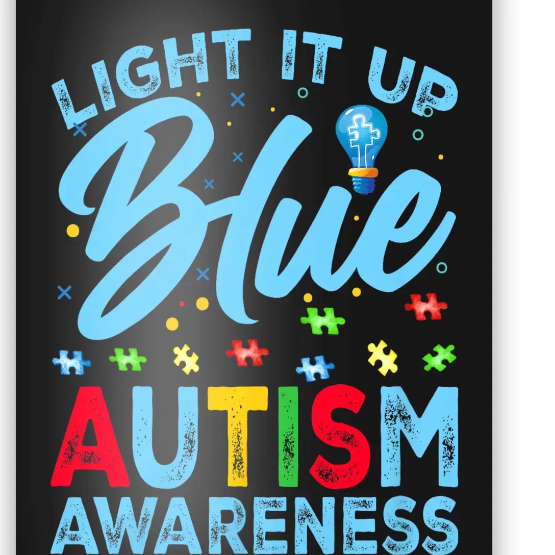 Light It Up Blue Autism Awareness Poster