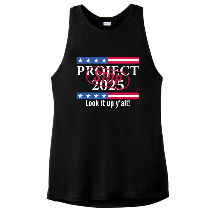 Look It Up Yall Stop Project 2025 Ladies Tri-Blend Wicking Tank