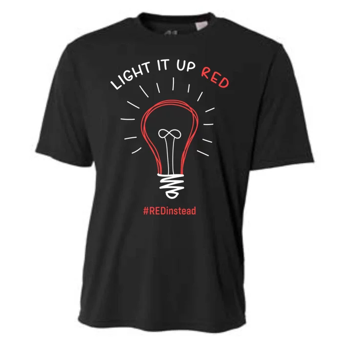 Light It Up Red Instead Acceptance Of Autism Gift Cooling Performance Crew T-Shirt