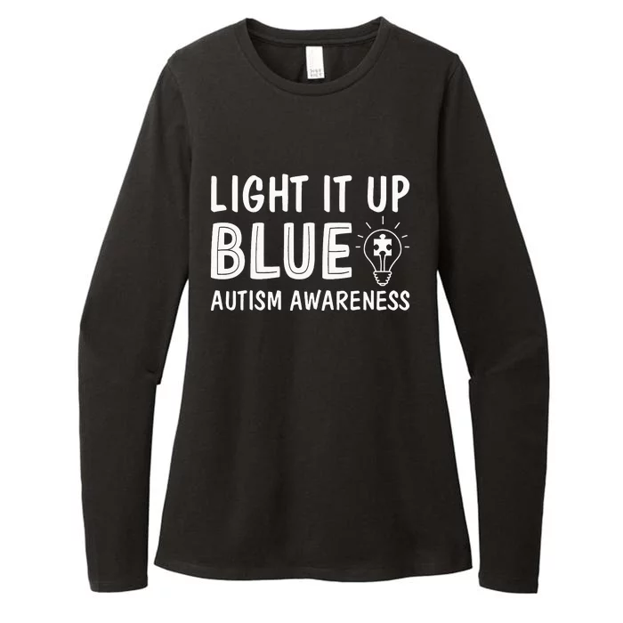 Light It Up Blue Autism I Wear Blue Womens CVC Long Sleeve Shirt