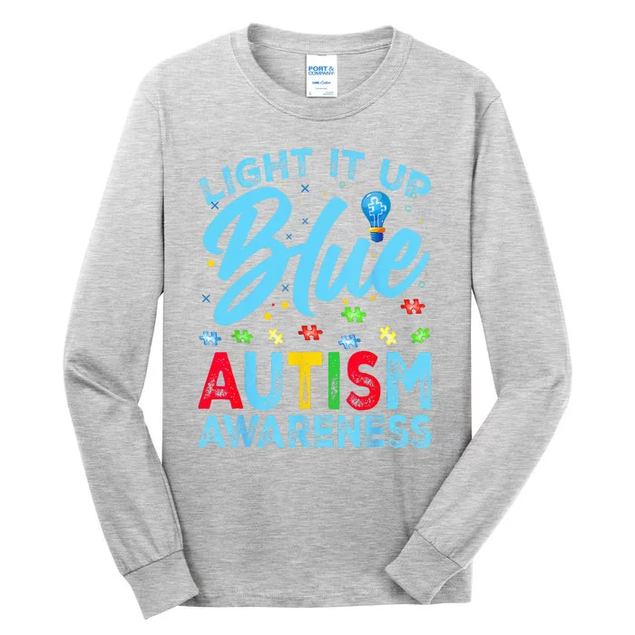 Light It Up Blue Autism Awareness Tall Long Sleeve T-Shirt