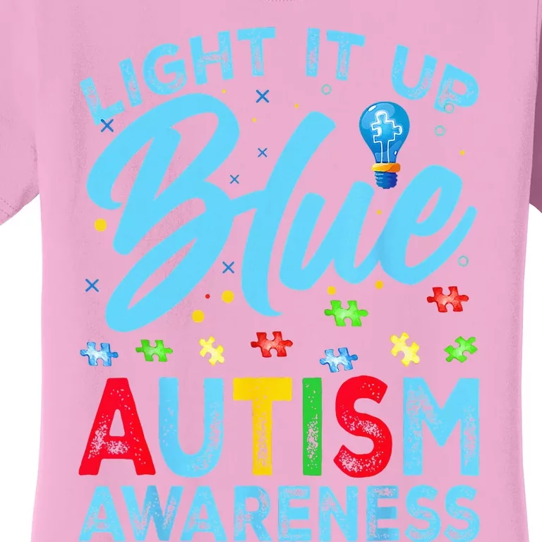 Light It Up Blue Autism Awareness Women's T-Shirt