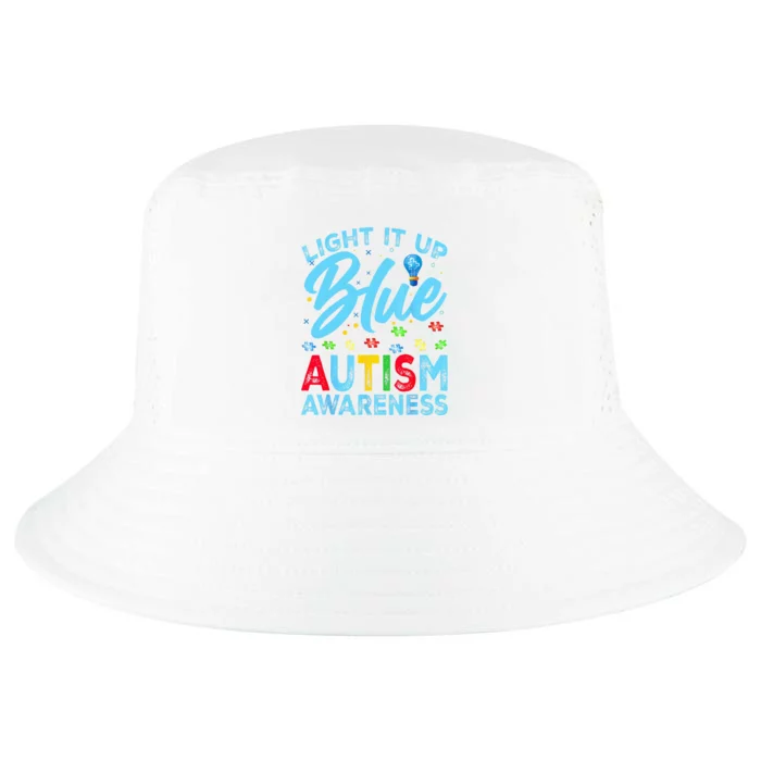 Light It Up Blue Autism Awareness Cool Comfort Performance Bucket Hat