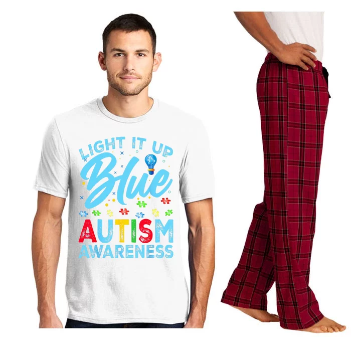 Light It Up Blue Autism Awareness Pajama Set