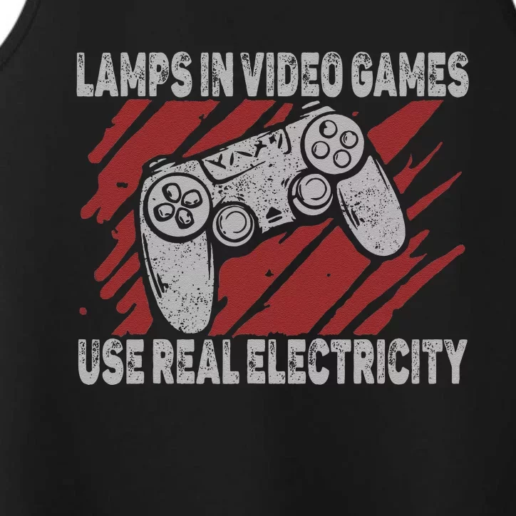 Lamps In Video Games Use Real Electricity Gaming Jokes Gamer Performance Tank