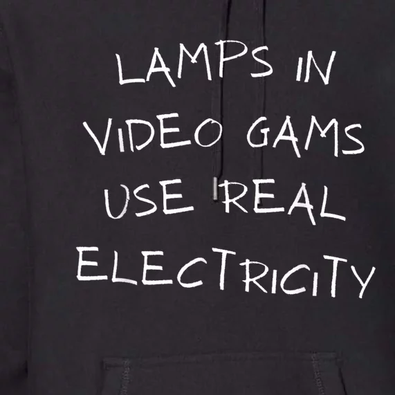 Lamps In Video Games Use Real Electricity Premium Hoodie