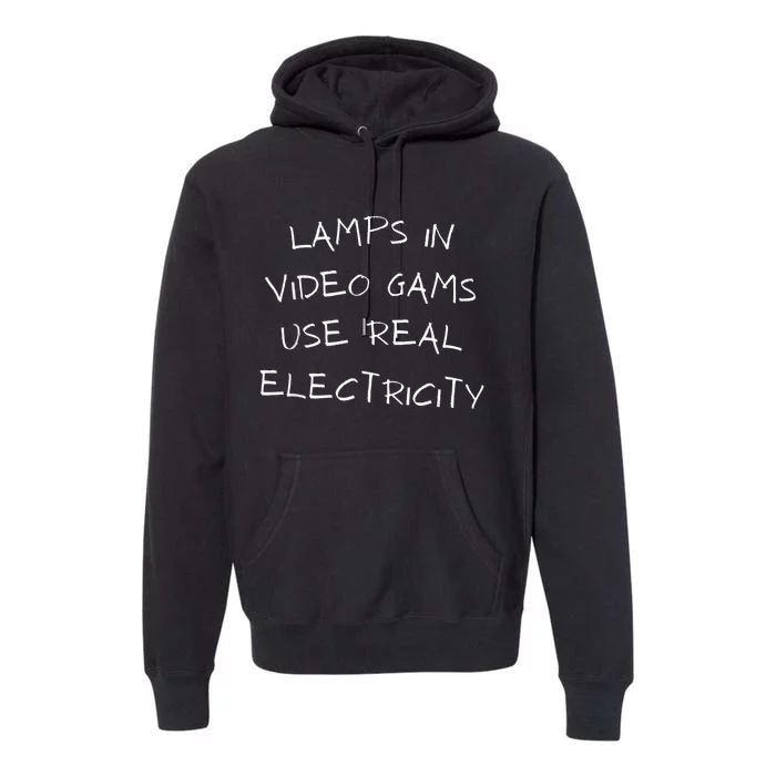 Lamps In Video Games Use Real Electricity Premium Hoodie