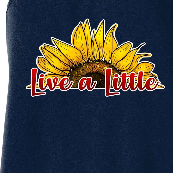 Live A Little Sunflower Women's Racerback Tank