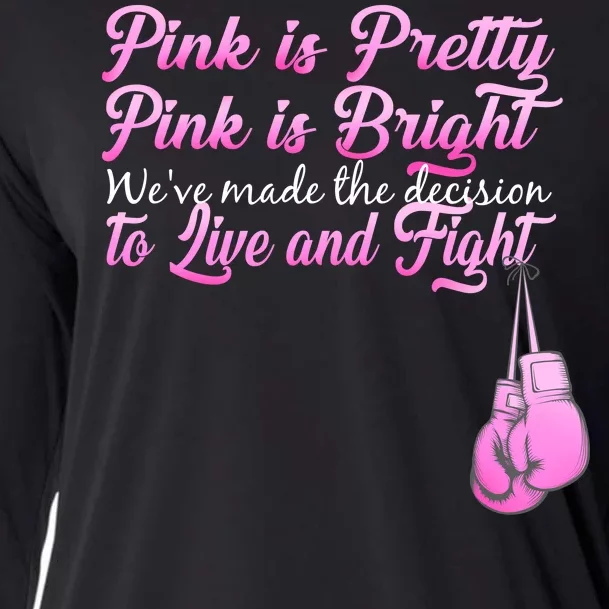 Live And Fight Pink Breast Cancer Cooling Performance Long Sleeve Crew