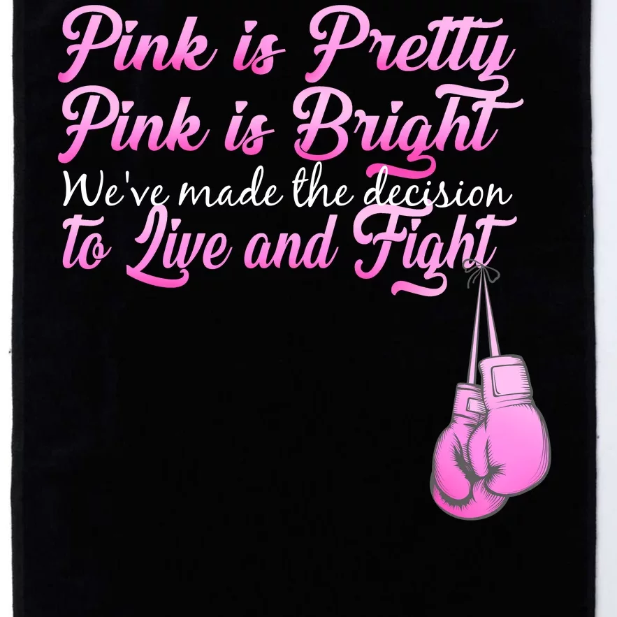 Live And Fight Pink Breast Cancer Platinum Collection Golf Towel