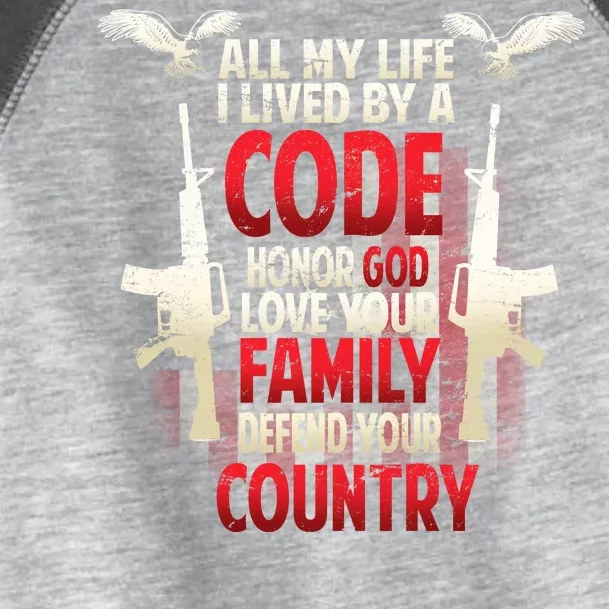 Live By A Code Toddler Fine Jersey T-Shirt