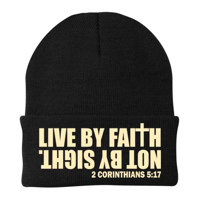 Live By Faith Not By Sight Knit Cap Winter Beanie