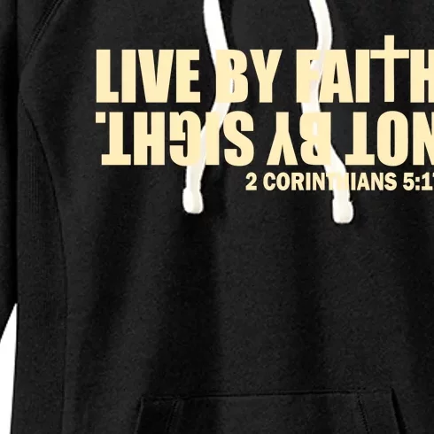 Live By Faith Not By Sight Women's Fleece Hoodie