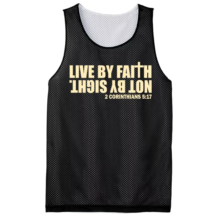 Live By Faith Not By Sight Mesh Reversible Basketball Jersey Tank